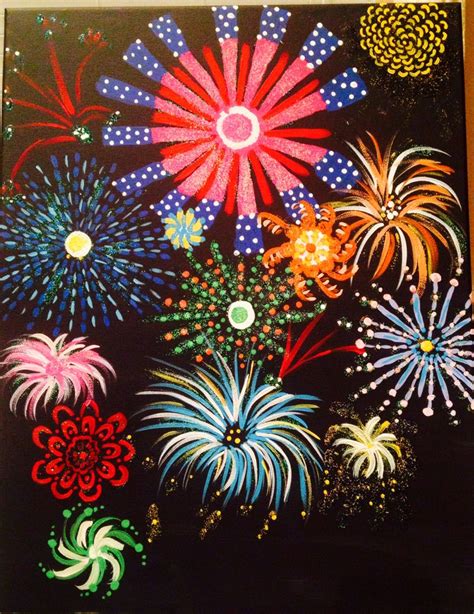 How To Paint Fireworks Acrylic