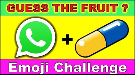 Guess the Emoji | Can You Guess the fruit by Emoji | Emoji Challenge ...