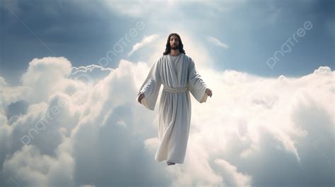 Jesus In The Air Over The Clouds Background, Jesus Pictures Heaven Is ...