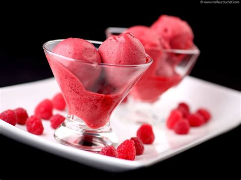 Sorbet à la framboise - La recette avec photos - Meilleur du Chef