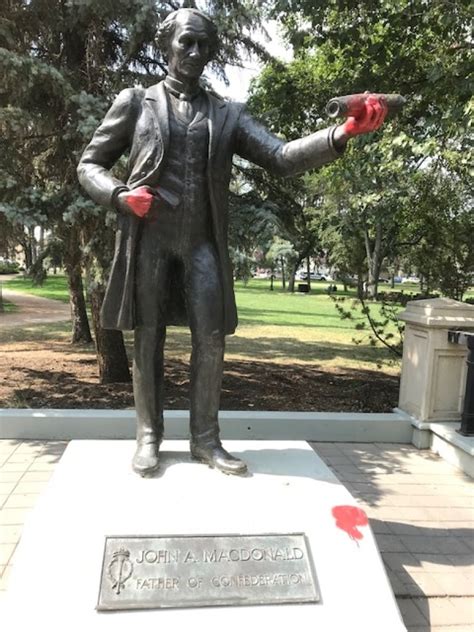 Last John A. Macdonald statue in major Western Canada city seen painted ...