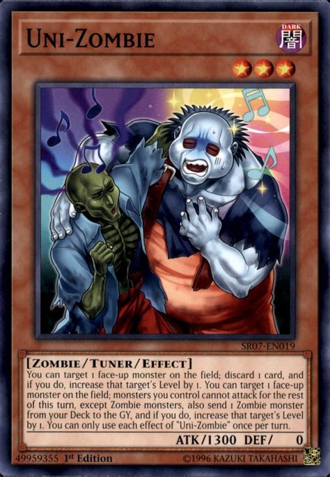 YuGiOh Structure Deck Zombie Horde Single Card Common Uni-Zombie SR07 ...