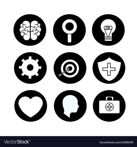 Mental health symbol tips Royalty Free Vector Image