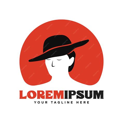 Premium Vector | Women with hat logo illustration design