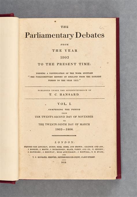 Hansard (Parliamentary Debates) - UK Parliament