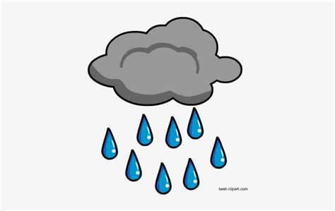 Grey Cloud And Rain Free Clip Art Image - Grey Clouds Clipart ...