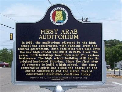 First Arab Auditorium - Arab, AL - Alabama Historical Markers on ...