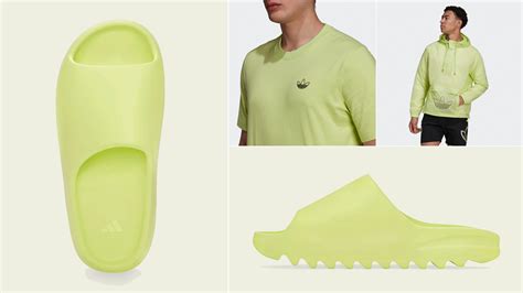 YEEZY Slide Green Glow Shirts Clothing Outfits to Match