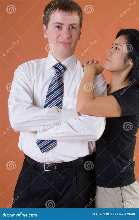 Mixed race couple stock photo. Image of shirt, white, caring - 4876938