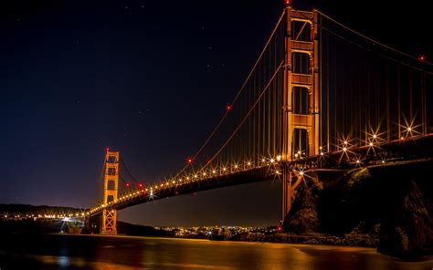 Golden Gate Bridge At Night Wallpapers - Wallpaper Cave