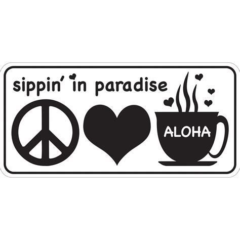 Peace Love Coffee / Sippin in Paradise Decals– Rubber Stamp Plantation