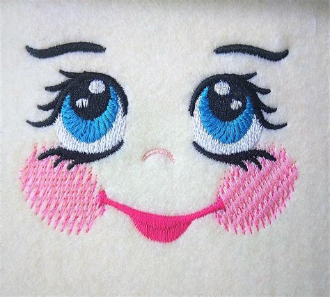 Little pretty doll face, dolly face little, embroidery face ...