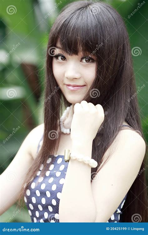 Chinese girl portrait. stock image. Image of girl, charming - 20425199