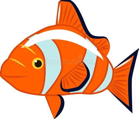 Orange Fish ,illustration,vector on White Background Stock Vector ...