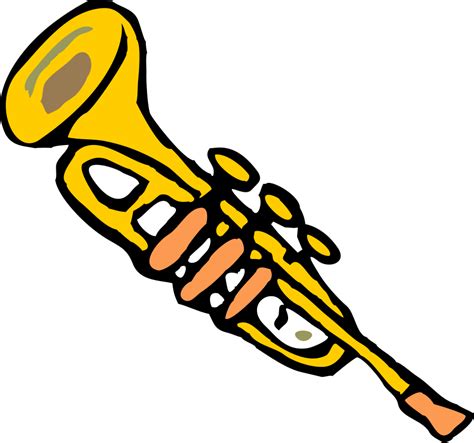 Free Trumpet Clipart Black And White, Download Free Trumpet Clipart ...