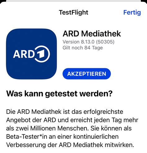 ARD Mediathek: Öffentliches Beta-Programm für die iOS-Apps › iphone ...