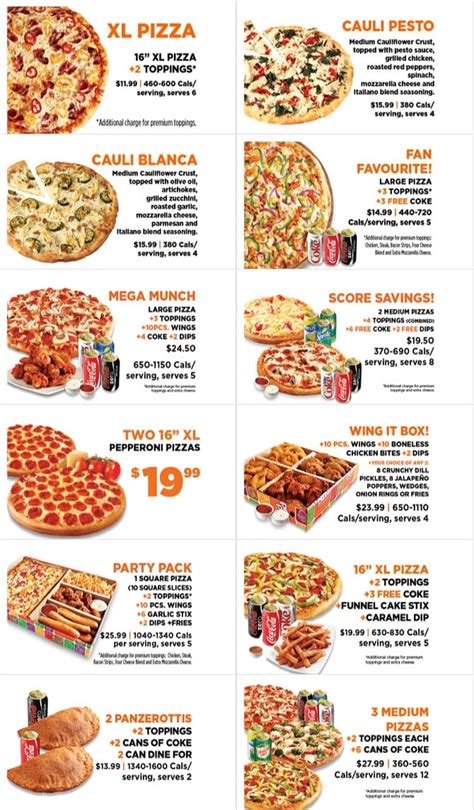 Pizza Pizza Menu Prices & Specials