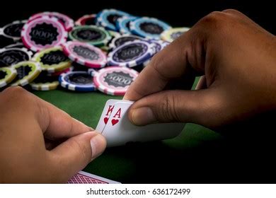 Hands Show Chance Winning Blackjack Game Stock Photo 636172499 ...