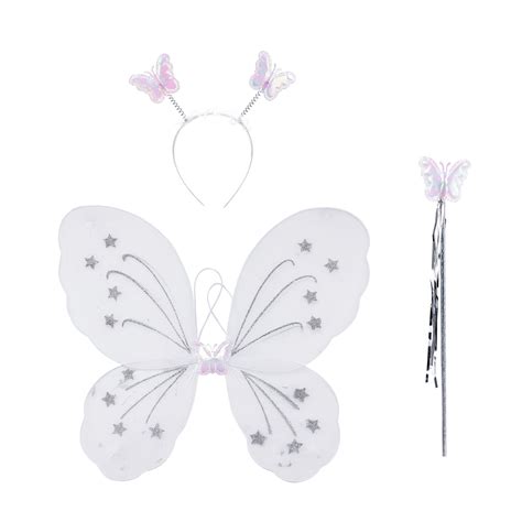 Kids Fairy Wing Costume Set 3Pcs Butterfly Costume Angel Wings ...