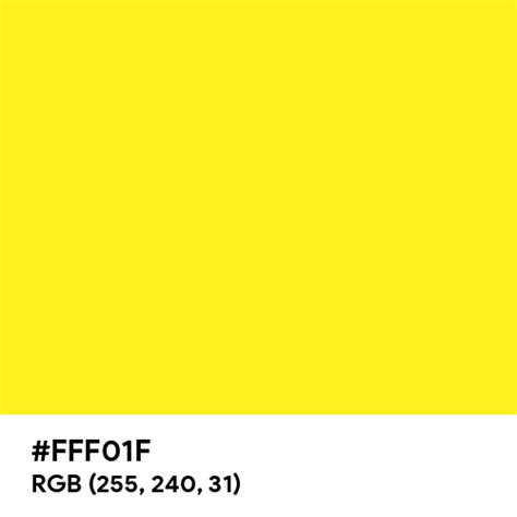 Neon Yellow color hex code is #FFF01F