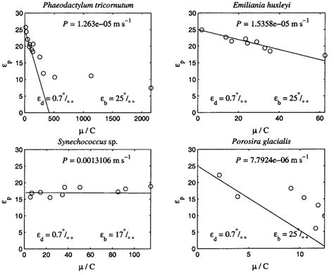 Measured () and predicted [using equation (28)] (-) carbon isotope ...