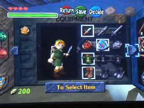 Zelda: Ocarina of Time Cheats - YouTube