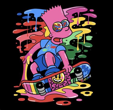 Trippy Cool Bart Simpson Drawing : Supreme Fondos De Pantalla De Bart ...