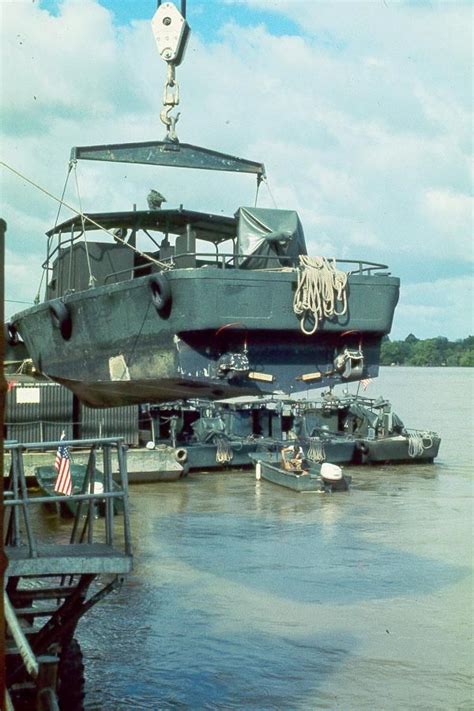 A PBR being lifted | Military Naval | Vietnam war photos, Vietnam ...