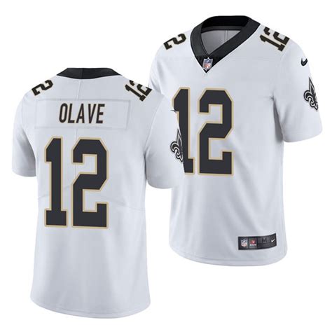 Men's New Orleans Saints #12 Chris Olave Nike White Vapor Limited ...