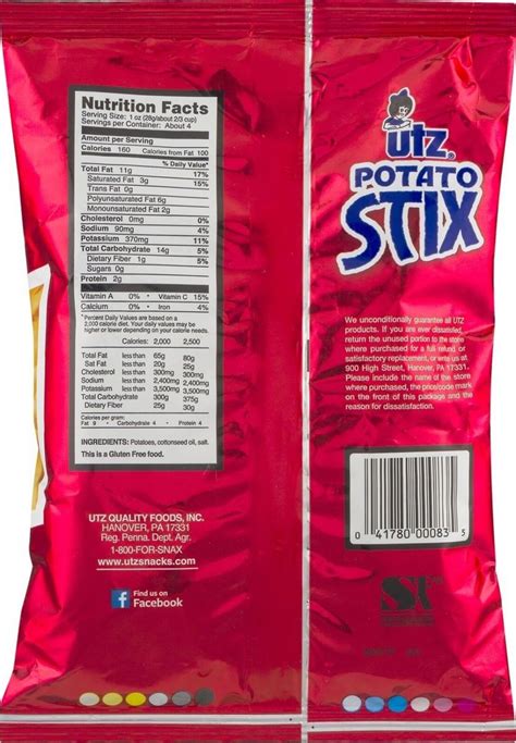 Utz Potato Stix 3.75 oz. Bag (6 Bags)