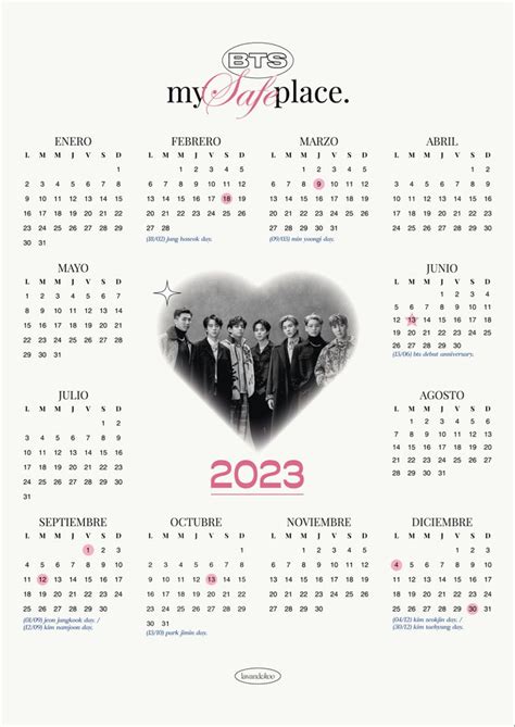 bts calendar 2023 en 2023 | Temas para celular android, Conocerte fue ...