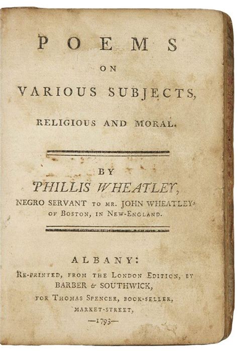 Phillis Wheatley Poems Quotes. QuotesGram