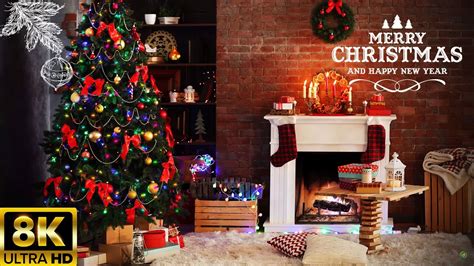 Traditional Christmas Music With Fireplace Sound And Beautiful ...