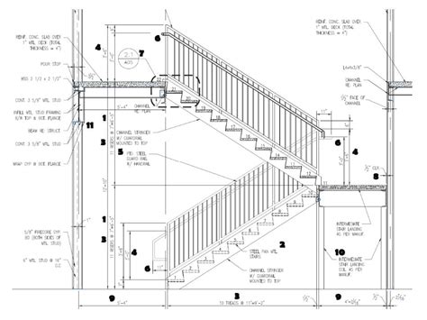 Drawing Steel Staircase Details