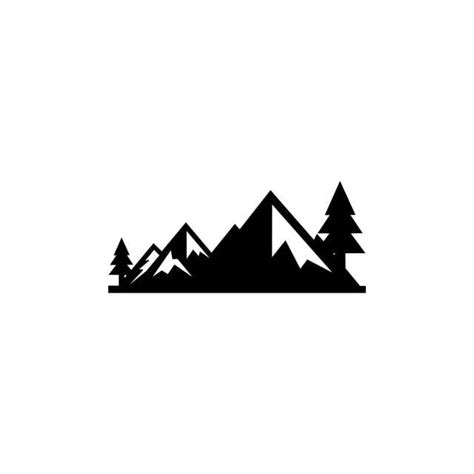 Illustration Mountain Silhouette PNG Images, Mountains Vectormountain ...