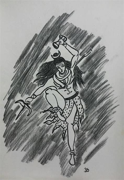 Rudra Tandav Charcoal Sketch Available on http://fineartamerica.com ...