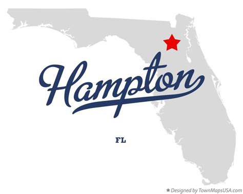 Map of Hampton, FL, Florida