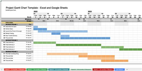 Gantt-Diagramm Excel-Vorlage