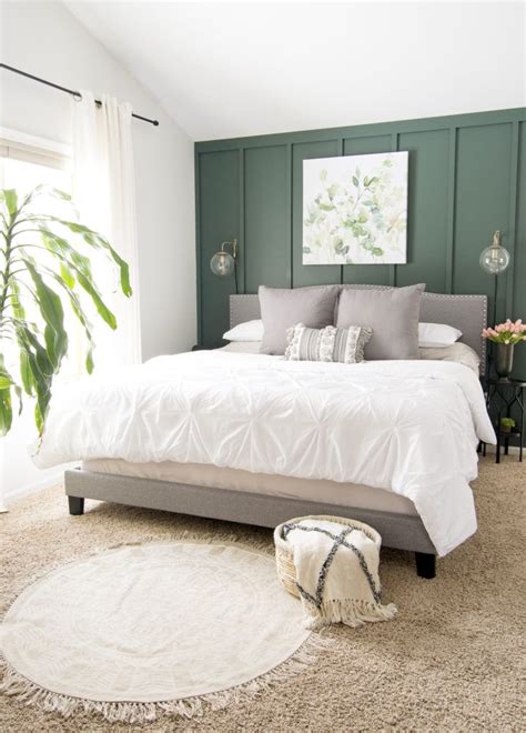 Farmhouse Tour Friday {vol.19} | Green and white bedroom, Green master ...