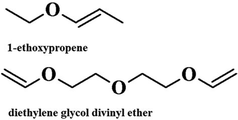 Structure of model vinyl ether molecules. | Download Scientific Diagram