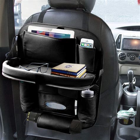 AllExtreme EXFTCOB Universal PU Leather Auto Car Seat Back Organizer ...