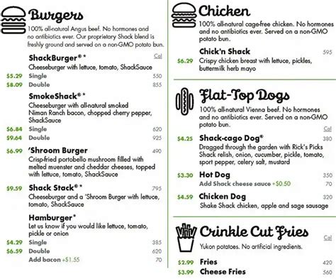 Shake Shack Menu, Menu for Shake Shack, Winter Park, Orlando ...