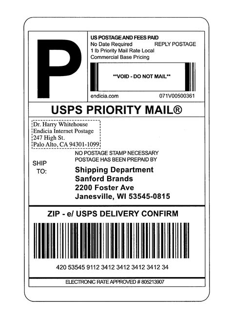 Usps Label Fillable Printable Online Forms Templates To Download ...