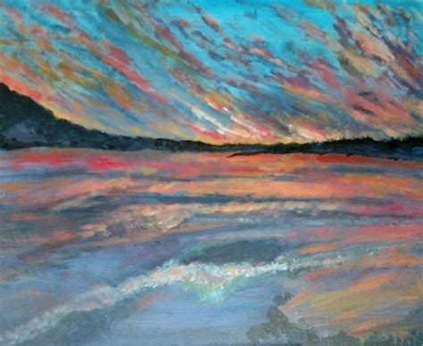 Seascape sunset | Painting, Art, Seascape