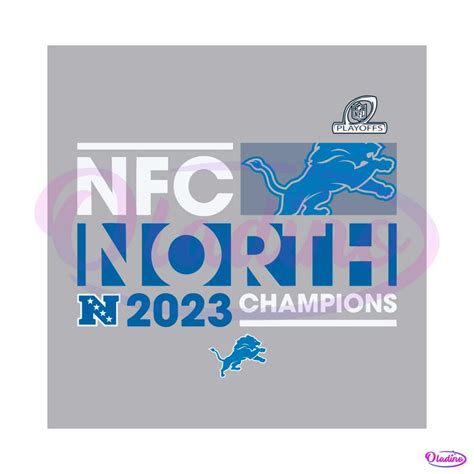 Detroit Lions 2023 NFC North Division Champions SVG