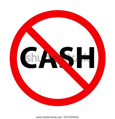 No Cash Concept Icon Clipart Image Stock Vector (Royalty Free) 1357250426