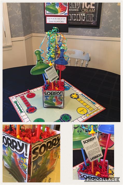 SORRY game board theme party centerpiece | Board game party, Game night ...