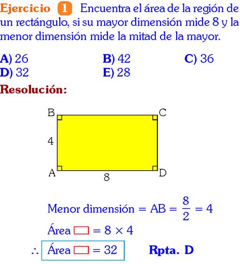 AREA DE UN RECTANGULO FORMULA EJEMPLOS Y EJERCICIOS RESUELTOS