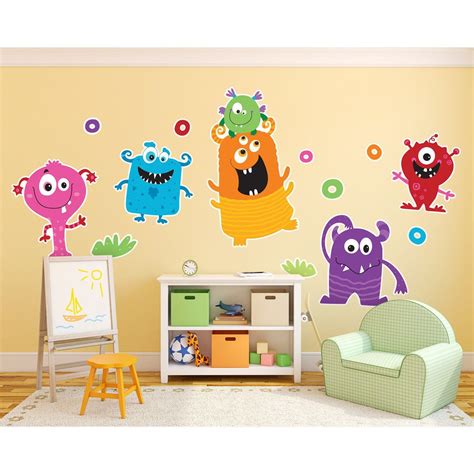 Monsters Giant Wall Decal Monster Room, Monster Nursery, Monster Quilt ...