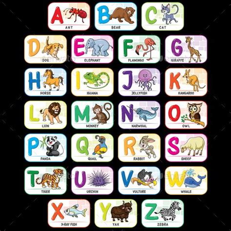 Animal Alphabet A to Z - Cute Animals Characters